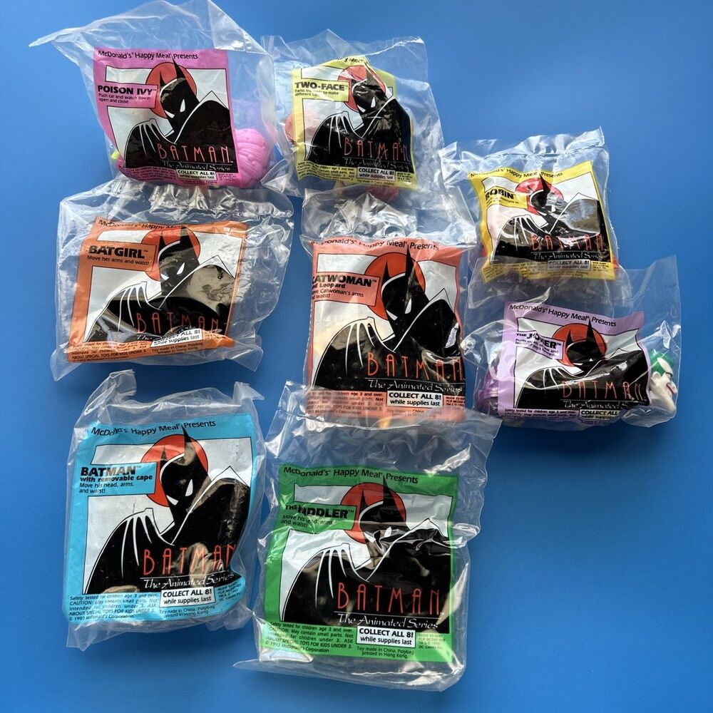 McDonald’s Happy Meal 1993 Batman Toy Set 8 Pcs Plus 2 Boxes Sealed McD# 93-009